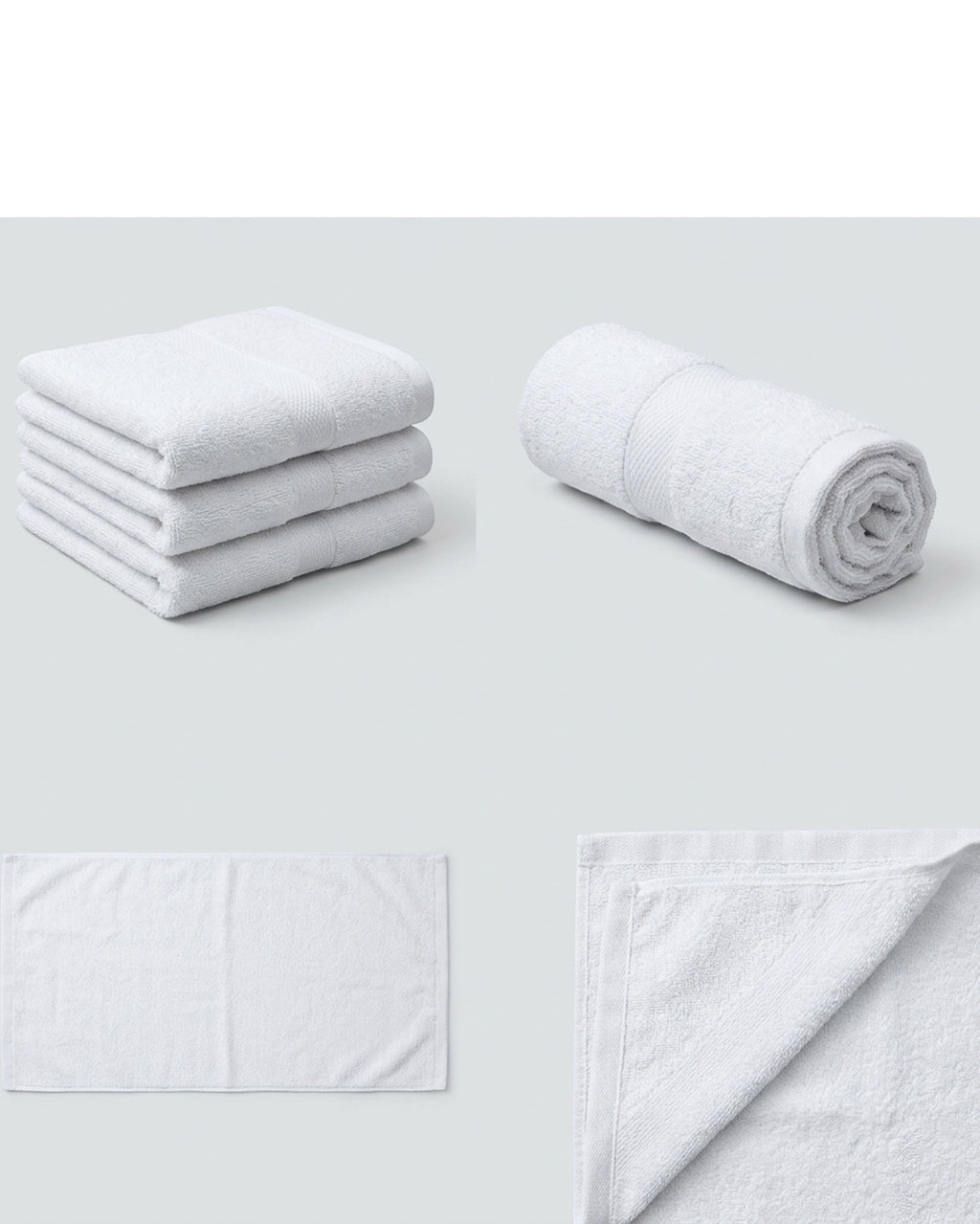 Heare Fitness Hand Towel White 14 x 28 in 3 Pack