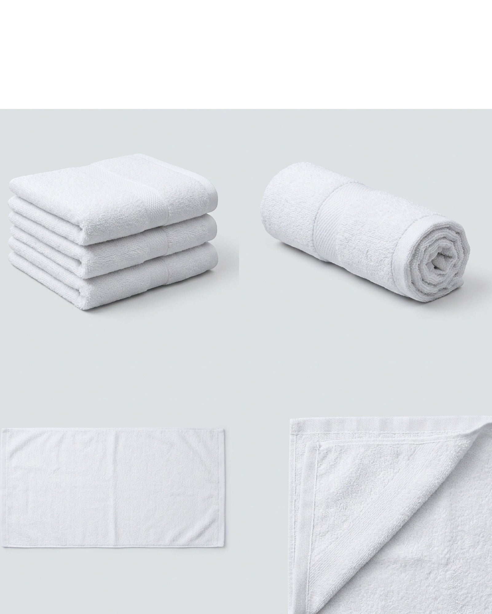 Heare Fitness Hand Towel White 14 x 28 in 3 Pack