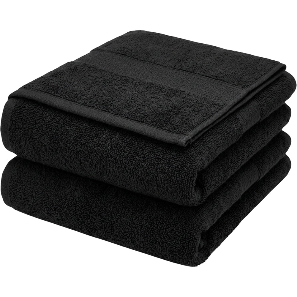 Heare Gym Towel Black 16 x 32 in 2 Pack