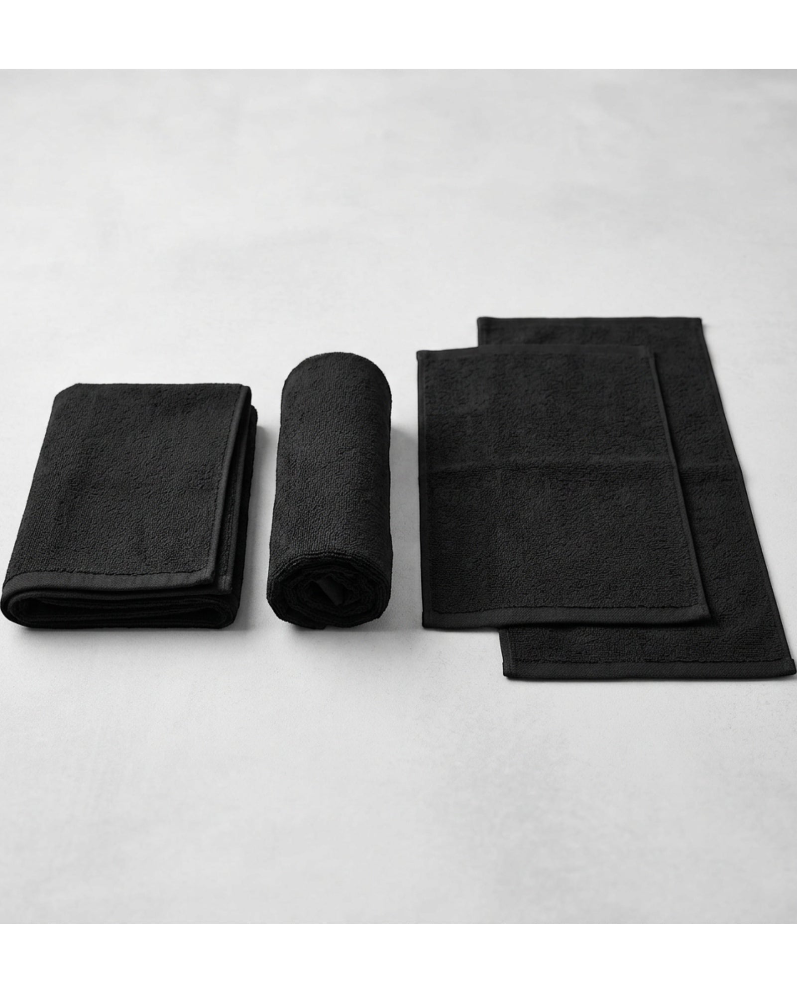 Heare Gym Towel Black 16 x 32 in 2 Pack