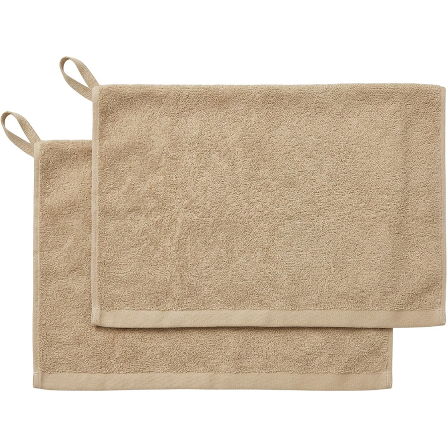 Heare Loopset Gym Towels 30 x 16 in Sand Cotton Blend 2 Pack