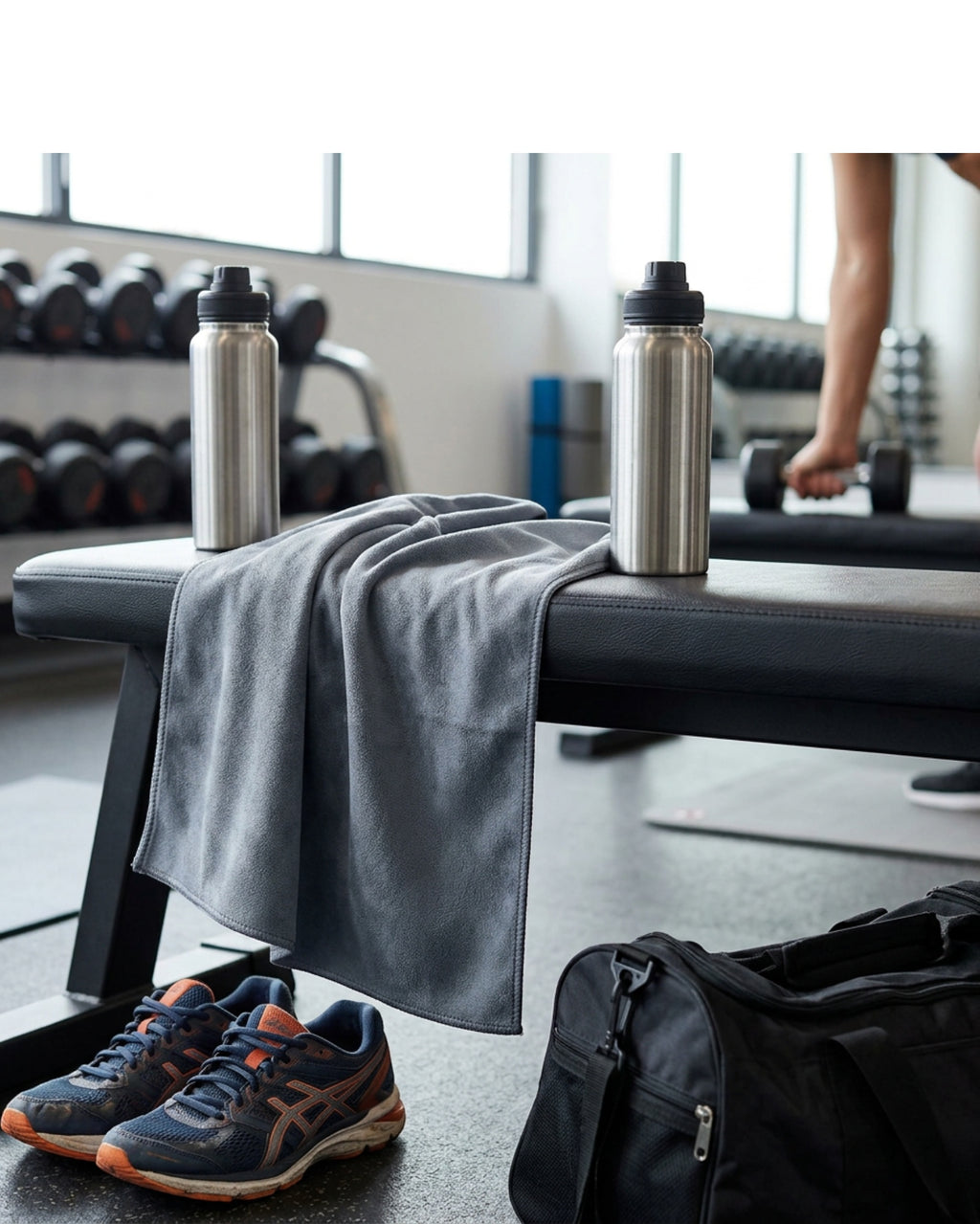 Heare Microfiber Gym Towel Slate 40 x 20 in